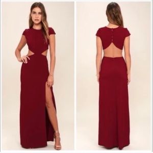 Lulu’s Burgundy Long Dress